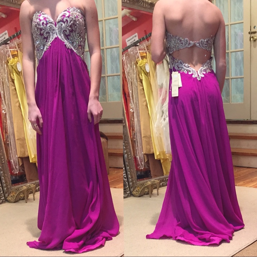 Fuscia prom gown